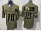 Los Angeles Chargers #10 Justin Herbert Green 2025 Salute to Service Limited Jersey
