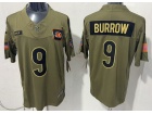 Cincinnati Bengals #9 Joe Burrow Green 2025 Salute to Service Limited Jersey