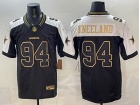 Dallas Cowboys #94 Marshawn Kneeland Black Golden with White Shoulders Limited Jersey