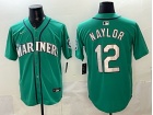 Seattle Mariners #12 Josh Naylor Green Cool Base Jersey