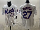New York Mets #27 Mark Vientos White Pinstripes Players Limited Jersey