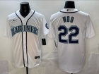 Seattle Mariners #22 Bryan Woo White Cool Base Jersey