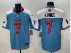 Houston Texans #7 C.J. Stroud Light Blue with White Shoulders F.U.S.E Limited Jersey