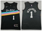 San Antonio Spurs #1 Victor Wembanyama Black 2025-26 City Edition Jersey