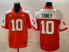 Miami Hurricanes #10 Malachi Toney Orange with White Shoulders F.U.S.E Limited Jersey