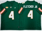 Miami Hurricanes #4 Mark Fletcher Jr. Green F.U.S.E Limited Jersey