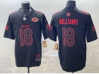 Chicago Bears x Stranger Things #18 Caleb Williams 2026 Black F.U.S.E Limited Jersey