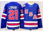 Team USA #21 Dylan Larkin Blue 2026 Winter Olympics Jersey