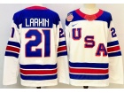 Team USA #21 Dylan Larkin White 2026 Winter Olympics Jersey