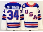 Team USA #34 Auston Matthews White 2026 Winter Olympics Jersey