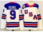 Team USA #9 Jack Eichel White 2026 Winter Olympics Jersey