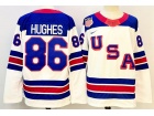 Team USA #86 Jack Hughes White 2026 Winter Olympics Jersey