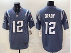 New England Patriots #12 Tom Brady Blue Rivalry Limited Jersey