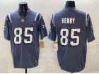 New England Patriots #85 Hunter Henry Blue Rivalry Limited Jersey