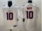 New England Patriots #10 Drake Maye White Fashion Limited Jersey