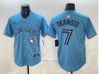Toronto Blue Jays #7 Kazuma Okamoto Light Blue Cool Base Jersey