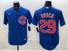 Chicago Cubs #29 Michael Busch Blue Cool Base Jersey