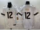 Seattle Seahawks #12 Fan White Golden Limited Jersey