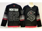 Fanatics Seattle Kraken #62 Brandon Montour Black Alternate Glow-In-The-Dark Premium Jersey