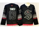 Fanatics Seattle Kraken #13 Brandon Tanev Black Alternate Glow-In-The-Dark Premium Jersey