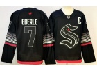 Fanatics Seattle Kraken #7 Jordan Eberle Black Alternate Glow-In-The-Dark Premium Jersey