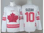 Team Canada #10 Nick Suzuki White 2026 Winter Olympics Jersey