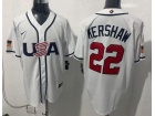 Team USA #22 Clayton Kershaw White 2026 World Baseball Classic Jersey