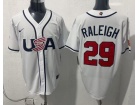 Team USA #29 Cal Raleigh White 2026 World Baseball Classic Jersey