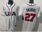 Team USA #27 Tarik Skubal White 2026 World Baseball Classic Jersey