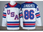 Team USA #86 J.Hughes White 2026 Winter Olympics Jersey