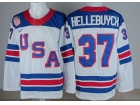 Team USA #37 Connnor Hellebuyck White 2026 Winter Olympics Jersey