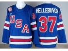 Team USA #37 Connnor Hellebuyck Blue 2026 Winter Olympics Jersey