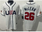 Team USA #26 Nolan McLean White 2026 World Baseball Classic Jersey