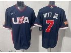 Team USA #7 Bobby Witt Jr. Navy 2026 World Baseball Classic Jersey