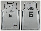 San Antonio Spurs #5 Stephon Castle Gray Jersey