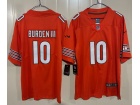 Chicago Bears #10 Luther Burden III Orange Vapor Limited Jersey