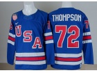 Team USA #72 Tage Thompson Blue 2026 Winter Olympic Jersey