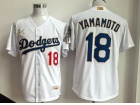 Los Angeles Dodgers #18 Yoshinobu Yamamoto White 2026 Gold Collection Jersey