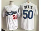Los Angeles Dodgers #50 Mookie Betts White 2026 Gold Collection Jersey