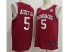 Arkansas Razorbacks #5 Darius Acuff Jr. Red Jersey