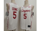 Houston Cougars #5 Chris Cenac Jr. White Jersey