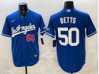 Los Angeles Dodgers #50 Mookie Betts 2026 Blue Jersey