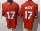 Denver Broncos #17 Jaylen Waddle Orange 2nd Throwback Limited Jersey