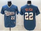 Milwaukee Brewers #22 Christian Yelich Blue 2026 City Connect Jersey