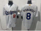 Los Angeles Dodgers #8 Kike Hernandez White 2026 Gold Collection Jersey