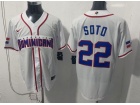 Dominicana Republica #22 Juan Soto White World Baseball Classic Jersey