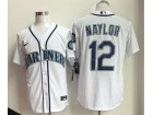 Seattle Mariners #12 Josh Naylor White Cool Base Jersey