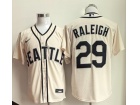 Seattle Mariners #29 Cal Raleigh Cream Cool Base Jersey