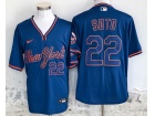 New York Mets #22 Juan Soto Royal Alternate Limited Player Jersey