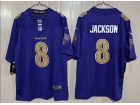 Baltimore Ravens #8 Lamar Jackson 2026 Purple Color Rush Limited Jersey